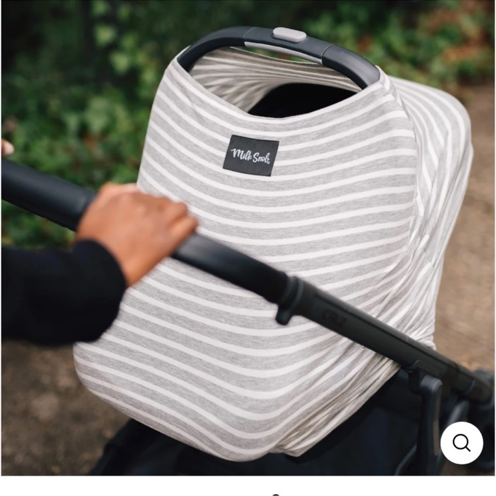 Milk Snob Multi-Use Baby Cover – Gray & White Stripe
